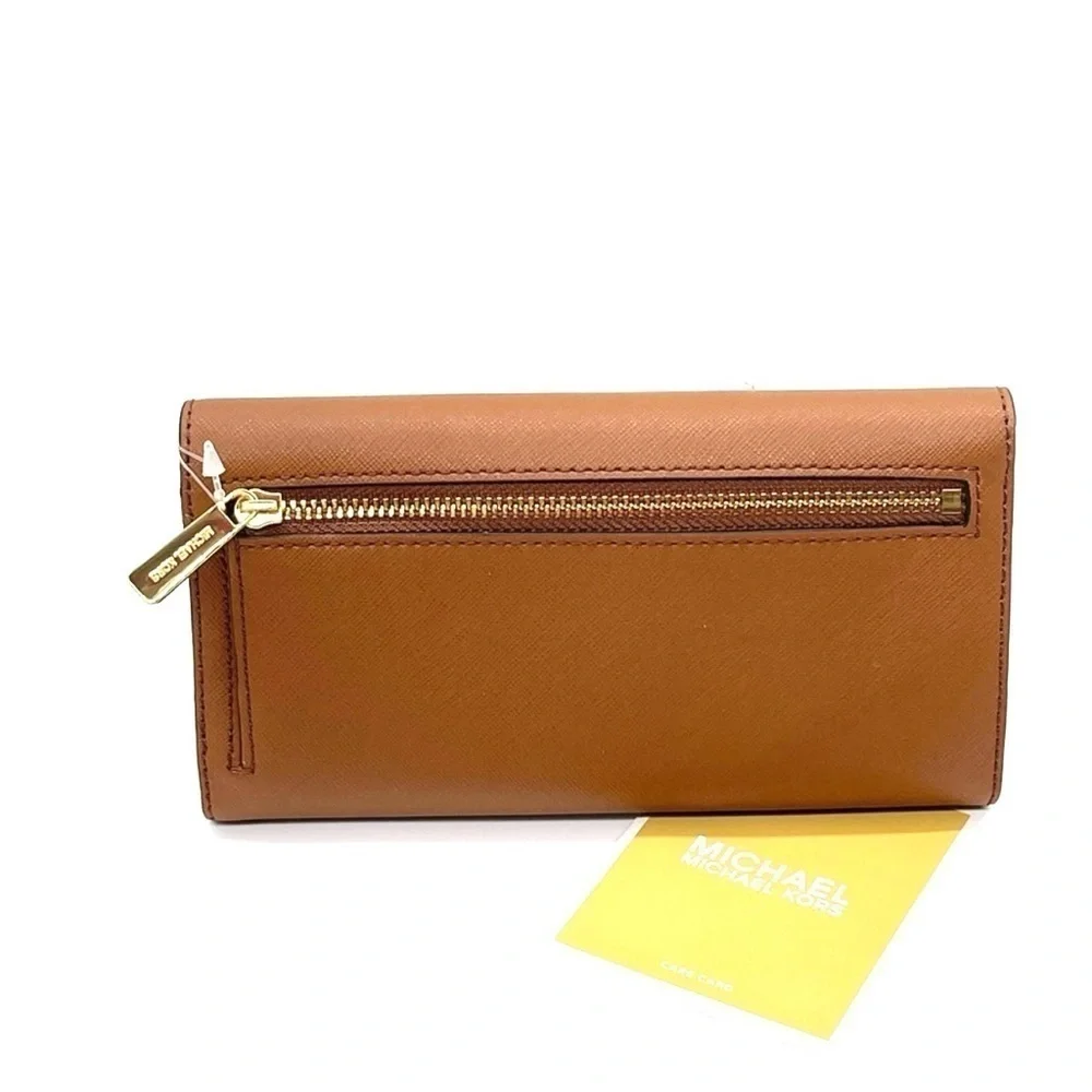 Michael Kors Large Trifold Wallet Luggage Brown